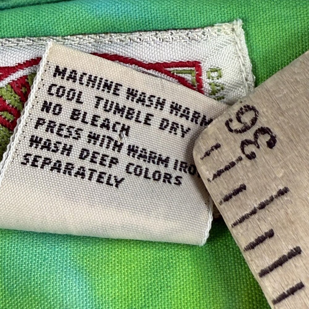 Vintage Banana Republic Shirt Mens Large Tie Dye Button Up Short Sleeve 80s - Picture 11 of 14